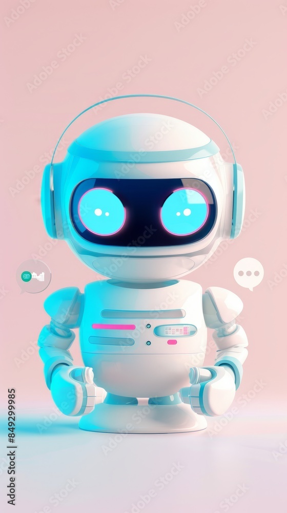 Intelligent AI-powered chatbot interface mockup for customer support and conversational interactions, ideal for customer service platforms, 4K hyperrealistic photo. Intelligent AI-powered chatbot interface mockup for customer support and conversational interactions, ideal for customer service platforms, 4K hyperrealistic photo.