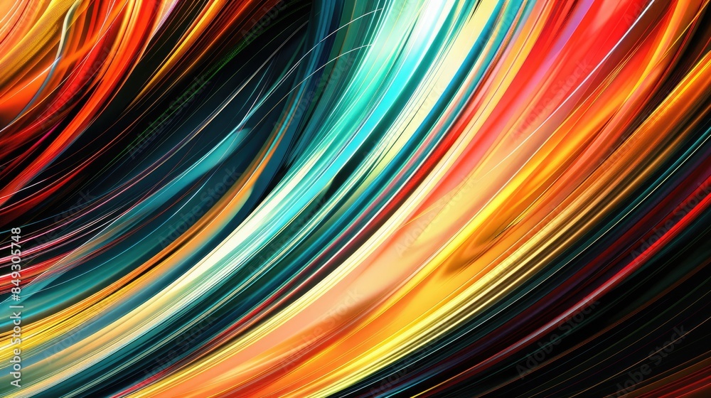 Abstract Multicolored Stripes Dynamic Lines in Modern Abstract Design Abstract Multicolored Stripes Dynamic Lines in Modern Abstract Design
