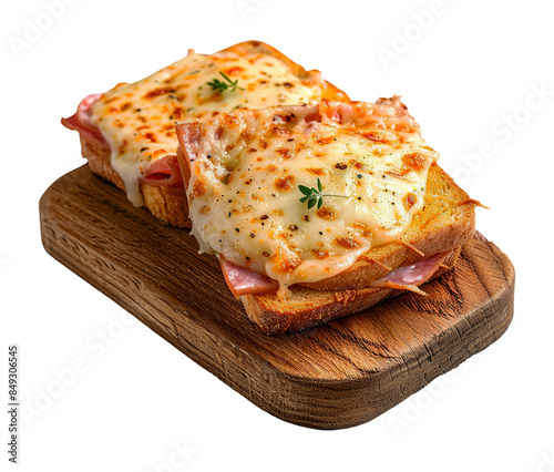 Croque monsieur on transparent background