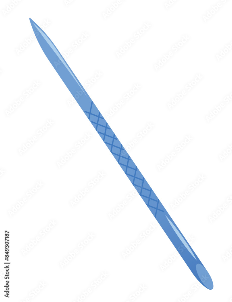 Manicure tool. Vector illustration of cuticle pusher. Vector illustration isolated on white background. Beauty and Nail design concept. Element for print, banner, card, brochure, logo. Manicure tool. Vector illustration of cuticle pusher. Vector illustration isolated on white background. Beauty and Nail design concept. Element for print, banner, card, brochure, logo.