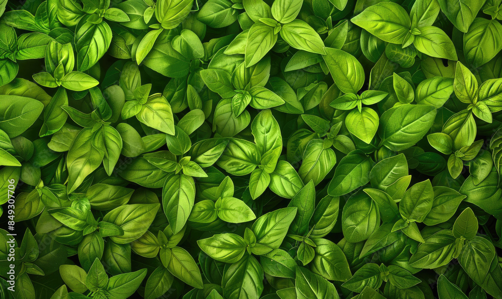 Basil leaves texture background Basil leaves texture background