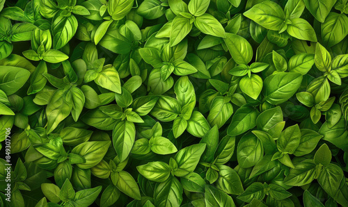Basil leaves texture backgr...