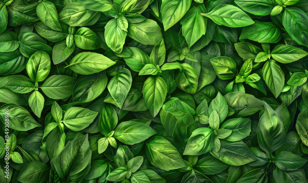 Basil leaves texture background Basil leaves texture background