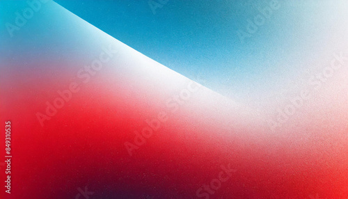 bright red white blue gradient abstract background, grainy noise texture, patriotic cinematic background for product presentation with copy space