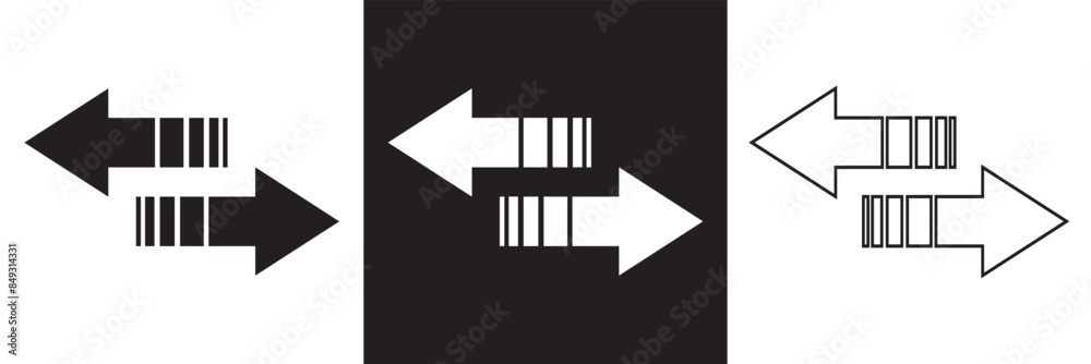 arrows transfer icon, exchange arrow icons - Swap icon with two arrows on white background in eps 10. arrows transfer icon, exchange arrow icons - Swap icon with two arrows on white background in eps 10.