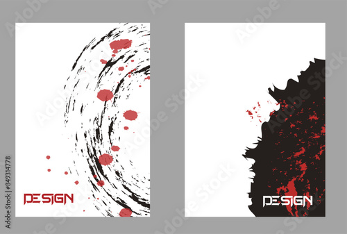 Set of abstract creative artistic templates. Universal cover Designs for Annual Report, Brochures, Flyers, Presentations, Leaflet, Magazine.