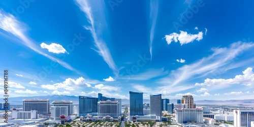 Stunning view of Las Vegas USA. Concept Travel Photography, Urban Landscapes, Las Vegas Casinos, Nightlife Scenes, Cityscape Views photo
