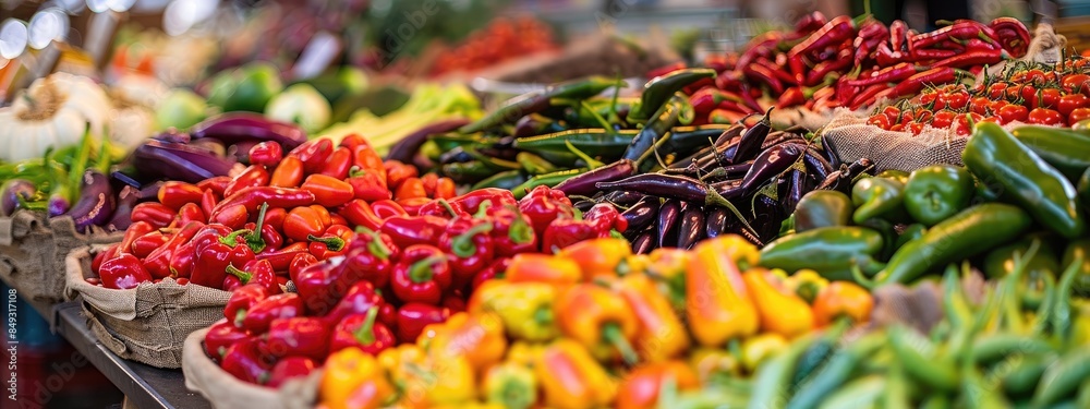 Fototapeta premium close-up of fresh vegetables on the counter. Selective focus