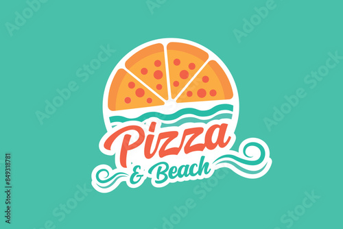 logo culinary pizza and beach