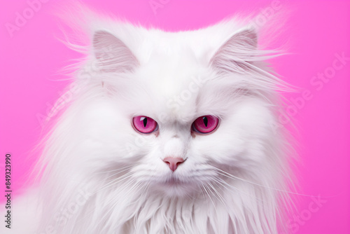 a white cat with pink eyes © Jozsef