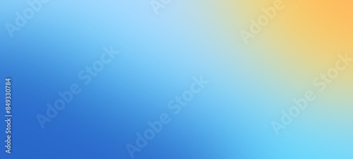 Abstract colorful liquid mesh gradient background. Orange, blue, and cream colored blend. Smooth backdrop vivid color. Modern design template for flyer, poster, website, cover, etc