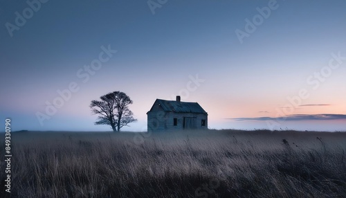  Abandoned farmhouse in spooky meadow © Marko