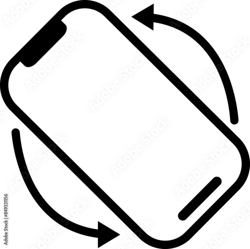 Rotate smartphone icon. Device rotation symbol. Rotate Mobile phone. Turn your device. Rotate smartphone, icons vector for web site or mobile app. vector modern flat isolated design template.