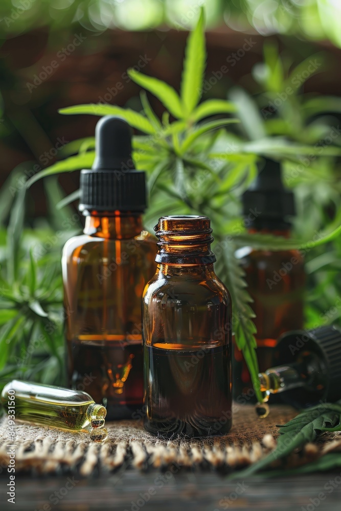 drops of hemp oil essential oil. Selective focus drops of hemp oil essential oil. Selective focus