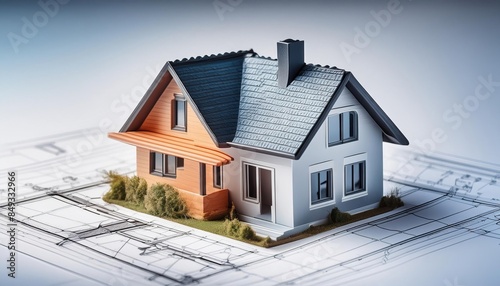 3d blueprint of a house