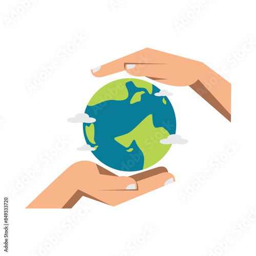 someone holding a small globe in their hands