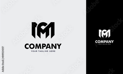 MA or AM initial logo concept monogram,logo template design