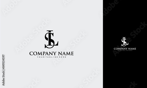 SL or LS initial monogram logo design vector concept