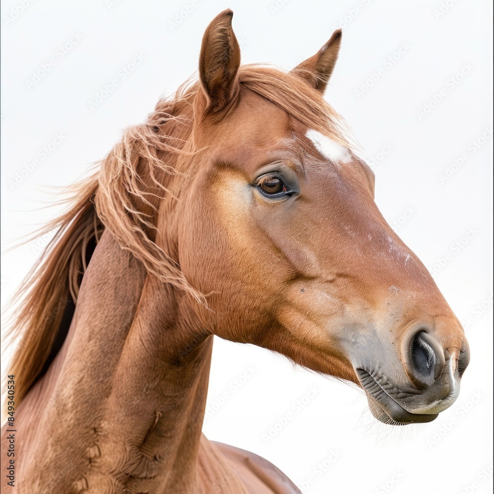 Fototapeta premium Horse isolated on white background