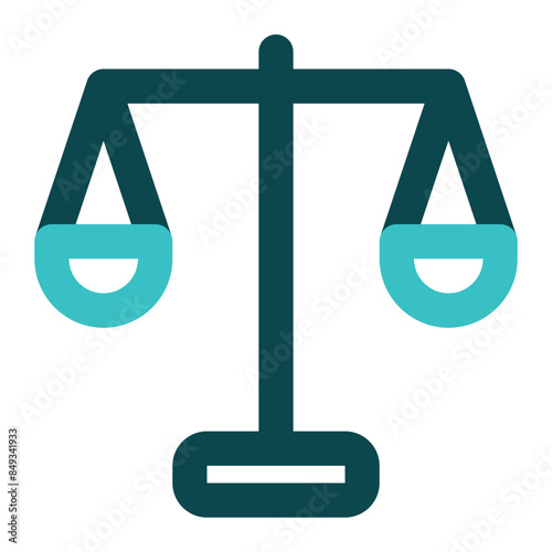 scale of justice icon for illustration 