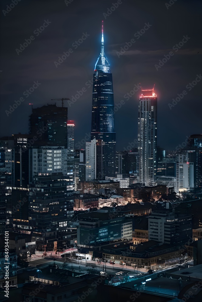 Fototapeta premium city skyline at night