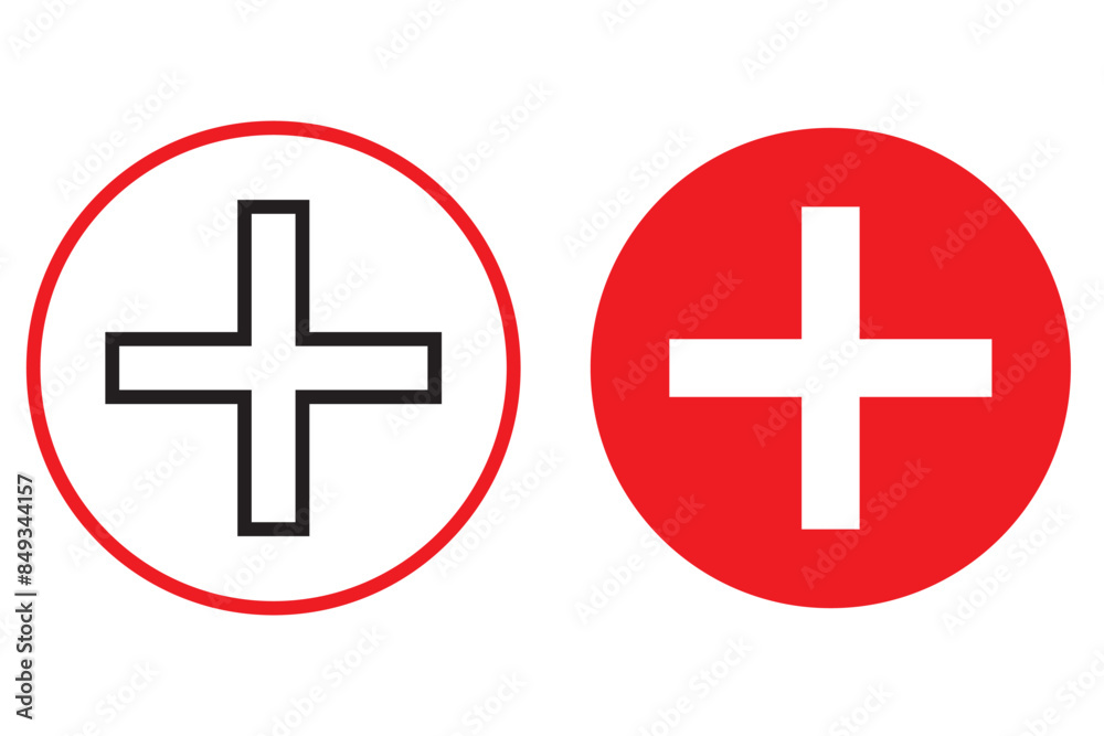 Plus Icon vector isolated on white background. Add plus icon. Addition sign. Medical Plus icon Plus Icon vector isolated on white background. Add plus icon. Addition sign. Medical Plus icon