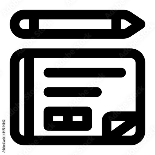 cheque icon for illustration 