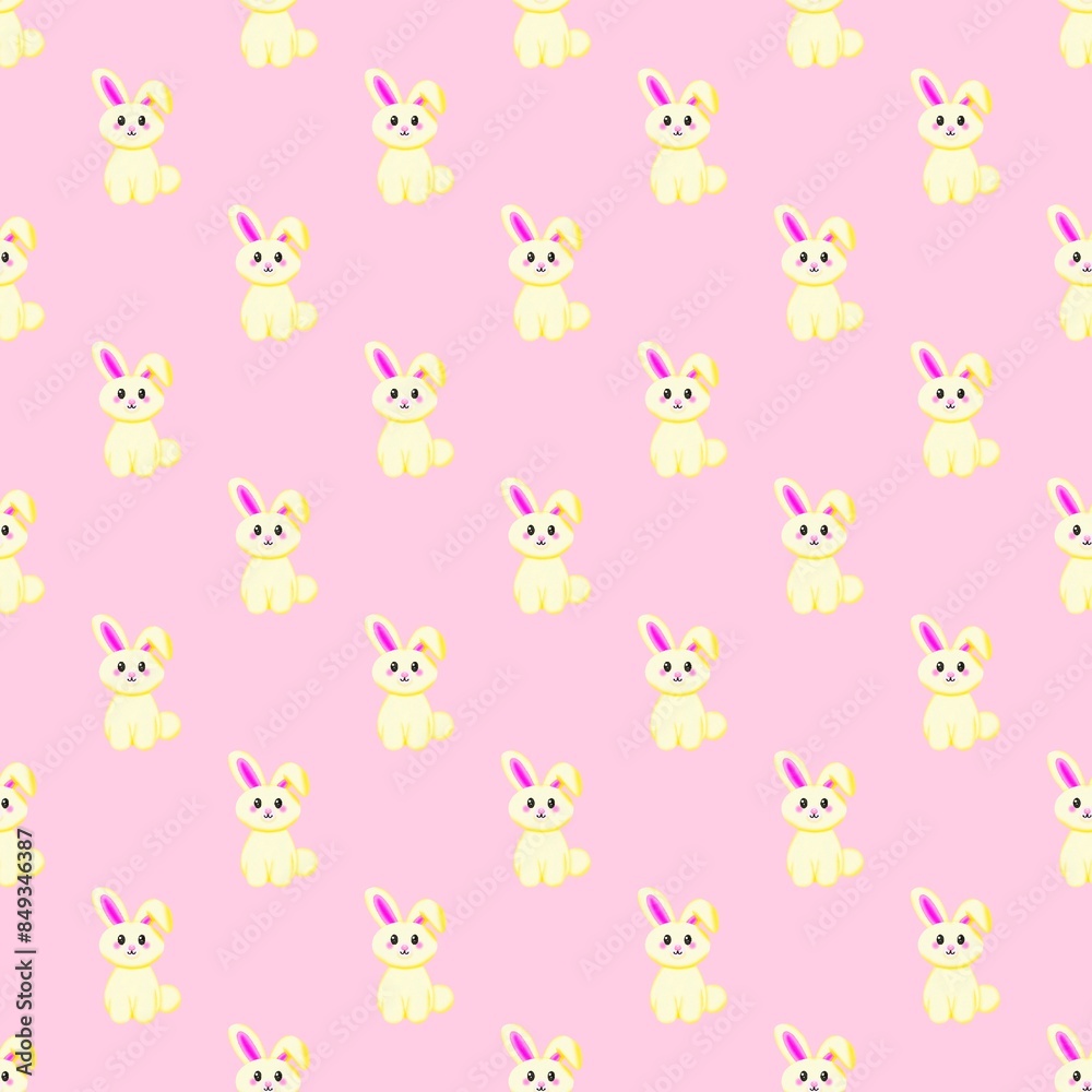 seamless pattern with bunnies 