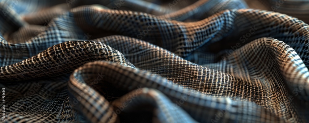 Textured fabric with woven patterns, 4K hyperrealistic photo Textured fabric with woven patterns, 4K hyperrealistic photo