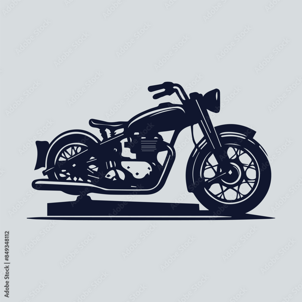 Obraz premium retro motorcycle vector illustration design
