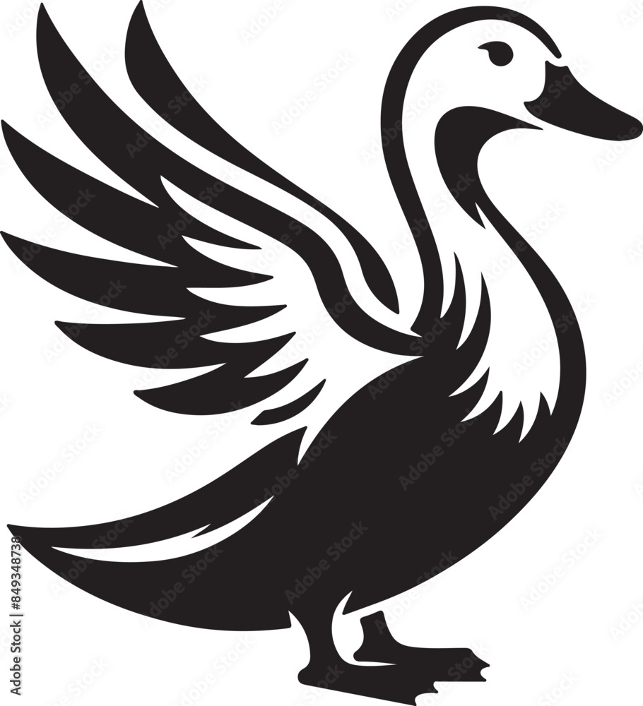 A duck vector illustration A duck vector illustration