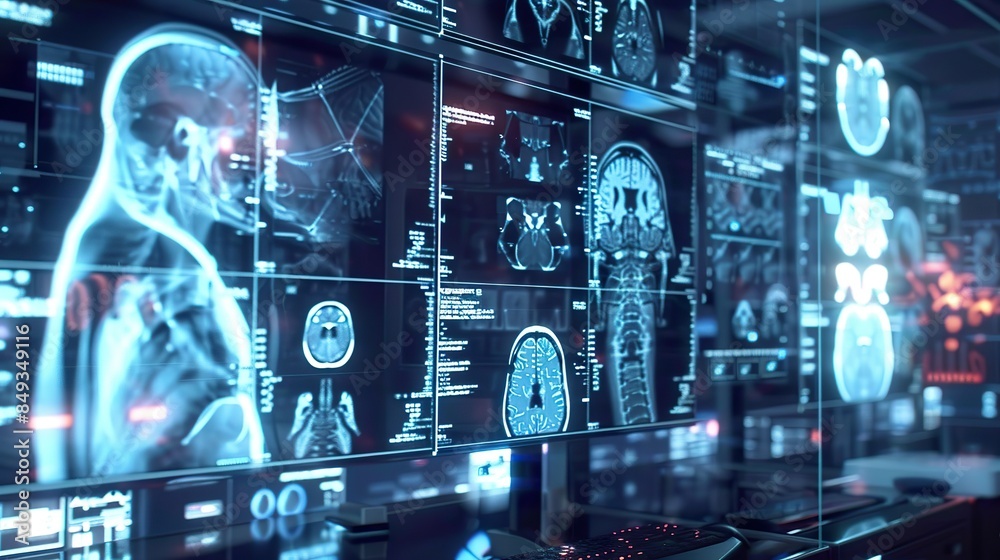 Detailed Brain MRI Scans on High-Resolution Monitors Detailed Brain MRI Scans on High-Resolution Monitors