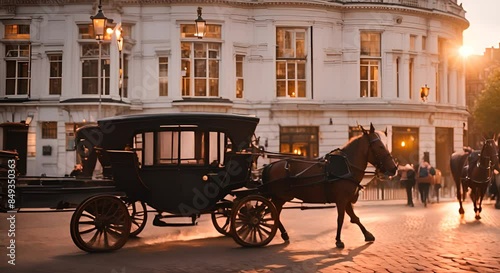 Horse carriage in London. photo