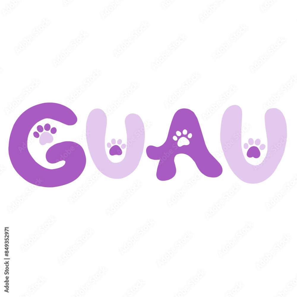 GUAU dog (violeta). GUAU dog (violeta).