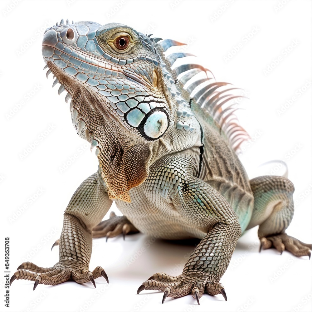 Fototapeta premium Iguana isolated on white background