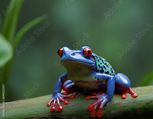 red eyed tree frog, red eyed tree frog on a leaf