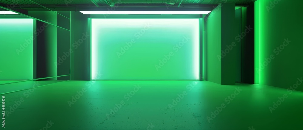 Dynamic Dance Studio Green Screen with Glassmorphism Design for Modern Video Backdrops Dynamic Dance Studio Green Screen with Glassmorphism Design for Modern Video Backdrops