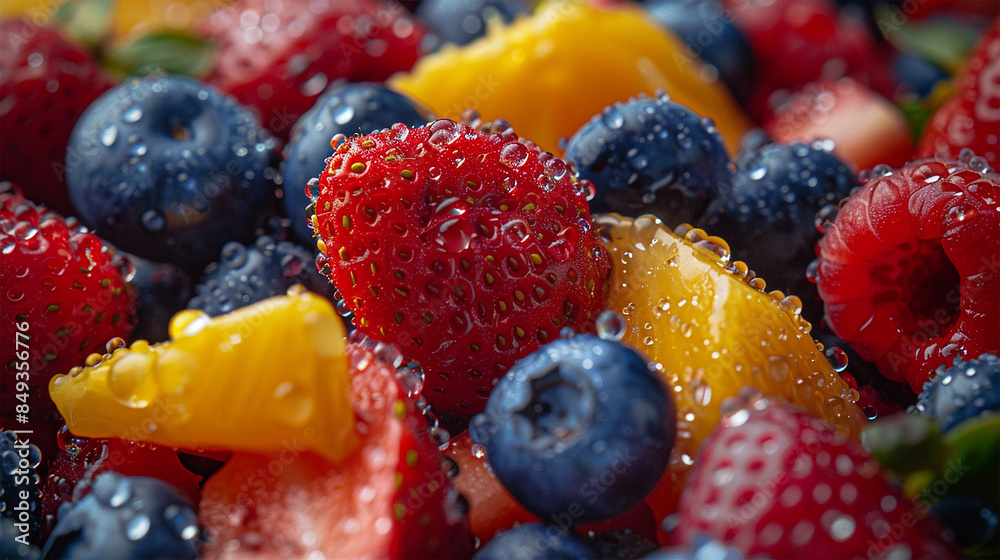 Assortment of fresh ripe berries as background Assortment of fresh ripe berries as background