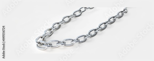Wallpaper Mural Isolated silver chain on white background mockup, 4K hyperrealistic photo/im/im Torontodigital.ca
