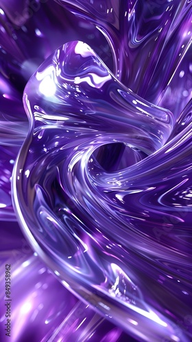 abstract violet background, glass spiral swirls in the style of soft light