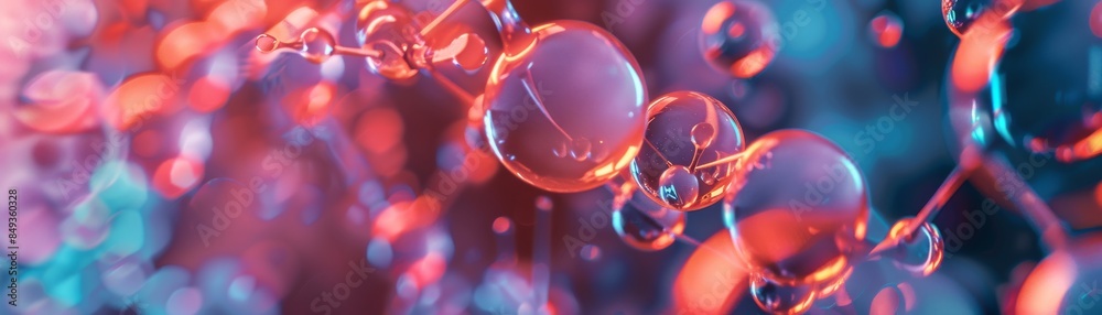 Abstract closeup of colorful bubbles in liquid, showcasing a dynamic mix of vibrant blue and red hues. Abstract closeup of colorful bubbles in liquid, showcasing a dynamic mix of vibrant blue and red hues.
