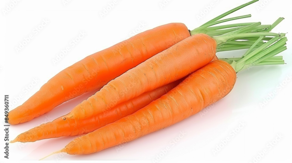 Fresh organic carrots isolated on white background Fresh organic carrots isolated on white background