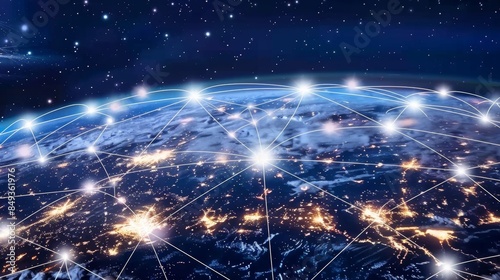 Global network connectivity and data exchange over planet Earth