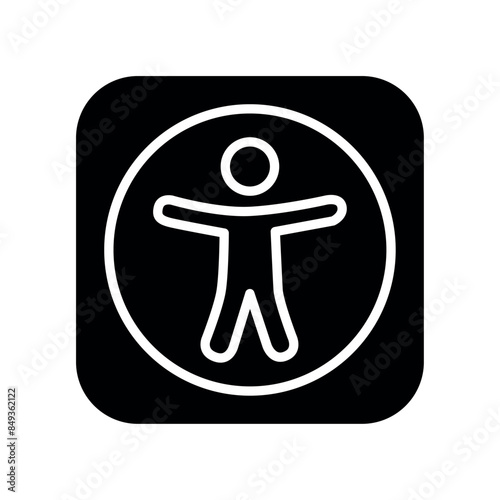 Universal access color line icon. Web accessibility. Vector isolated element.