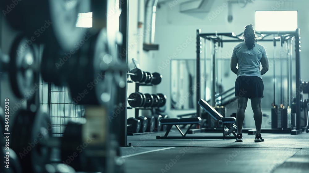 Dedicated Athlete Pushing Limits in Intense Gym Workout Session Dedicated Athlete Pushing Limits in Intense Gym Workout Session
