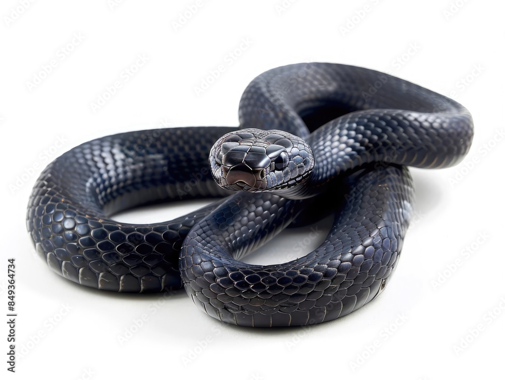 Obraz premium Black Mamba isolated on white background