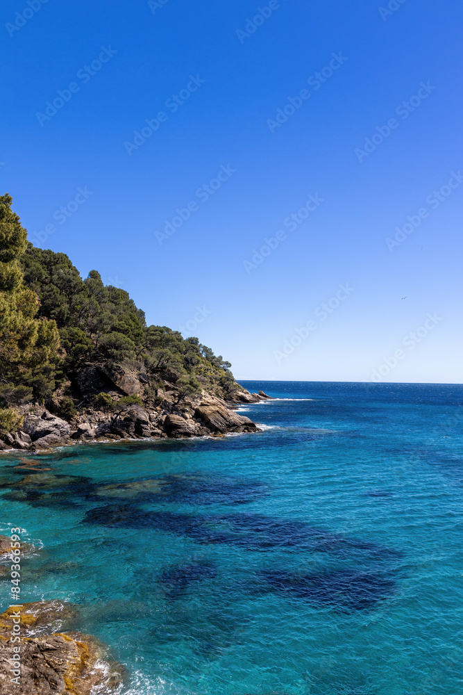 Cliffs on the Mediterranean in France in spring Cliffs on the Mediterranean in France in spring