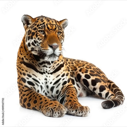 Jaguar isolated on white background 