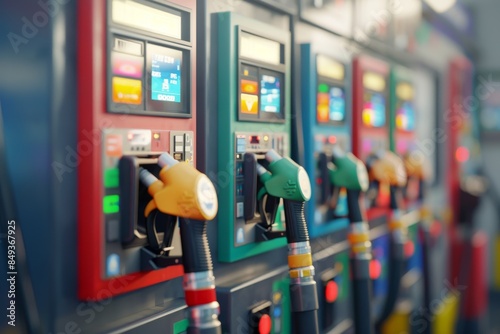 Wallpaper Mural A gas station with a screen on the pump that shows the price of gas Torontodigital.ca