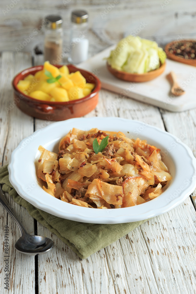 Krautpfanne mit Hackfleisch